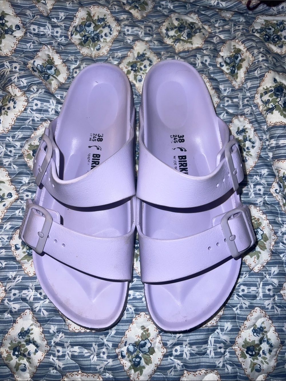 Birkenstock Lilac Two-Strap EVA Sandals